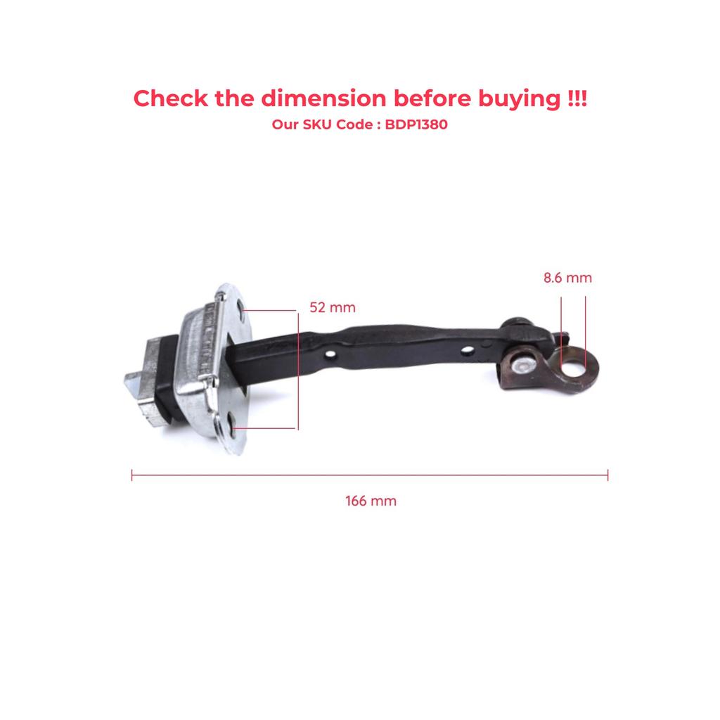 BDP1380-1 2 Pieces Front Door Stop Check Assy Limiter Strap for Toyota Camry MK6 V4 XV40 2006-2012 6861033070