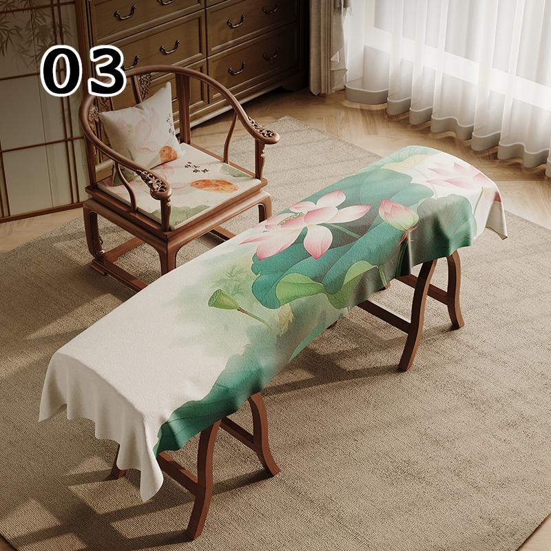 Lotus Printed Guzheng Cover Chinese Zither Dust Proof Protector Elegant Flannel Soft Piano Keyboard Cover for Women Home Decor