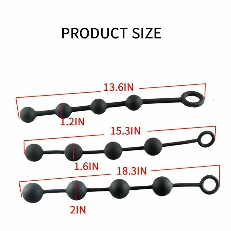 S/M/L Anal Beads Silicone Huge Ball Butt Plug Expander Sex Toys Bondage Dilator Expander G-Spot Stimulate Pull Ring  Toys