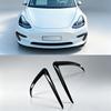 Fog Light Eyebrow Cover Wind Knife Spoiler Trim for Tesla Model 3 2017-2022 Car Front Bumper Fog Lamp Blade Tuning Accessories