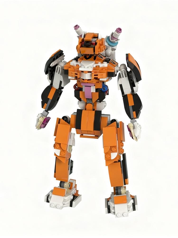 490pcs MOC Robot Tiger Titan Creator 3 1 Model Building Blocks Construction Toy Christmas Gifts DIY Creative Idea Education