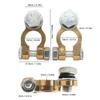 2PCS Pure Copper Battery Terminal Connectors Alloy Heavy Duty Top Post Connectors Brass Secure Fit Positive Negative Terminals