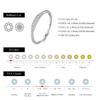 MODIAN D Moissanite Rings 925 Silver Classic Geometric Stackable Lab Diamond Finger Ring For Women Fine Jewelry