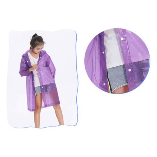 Kinder Regenmantel für Jungen und Mädchen, durchsichtig, mit Kapuze, EVA, lang, Regenschutz, Outdoor-Regenbekleidung