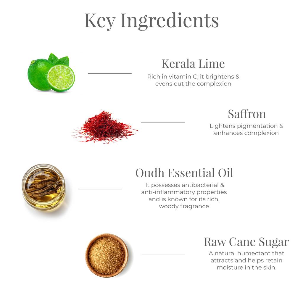 Forest Essentials Lime Saffron & Oudh Soap | Ayurvedic Scented Handmade Bath Soap | Gently Cleanses & Softens Skin | With Natural Oils & Raw Cane Suga