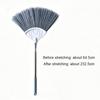 Fan Shaped Cobweb Duster with Retractable Stainless Steel Handle Static Soft Bristles for Picture Frame Wall Art Dusting