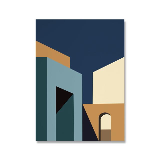 Abstrakte Bauhaus-Kunstdrucke, moderner Minimalismus, Museumsausstellungsplakat auf Leinwand