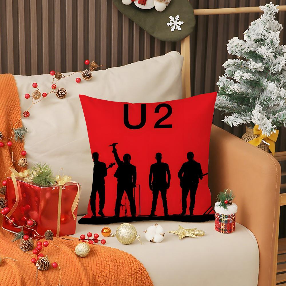 Rock Band U-U2 Cool Pillow Case Printing Pillowcase Living Room Sofa Cushion Cover Bedroom Room Decor