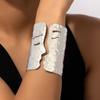 Metal Cuff Bangles Europe American Style Exaggerated Bracelet Human Face Wide Open Bangle  Women