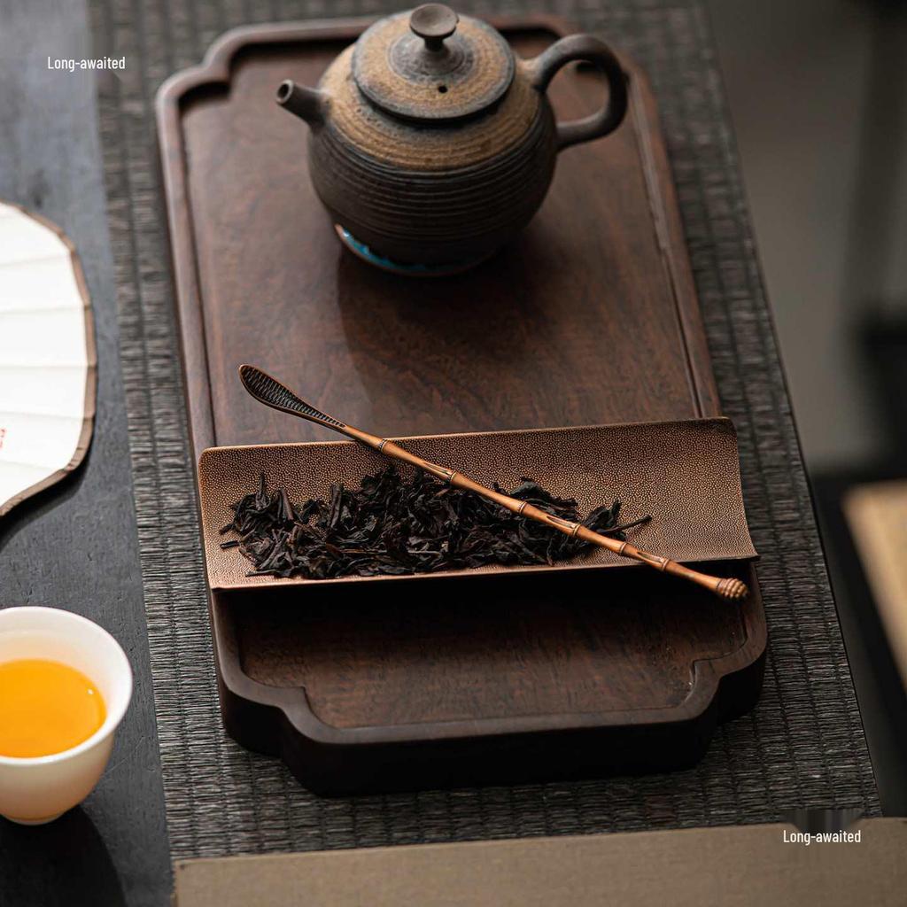 Japanese Tin Tea & Coffee Scoop - Long Handle Stirrer & Dual-Use Incense Burner Tool