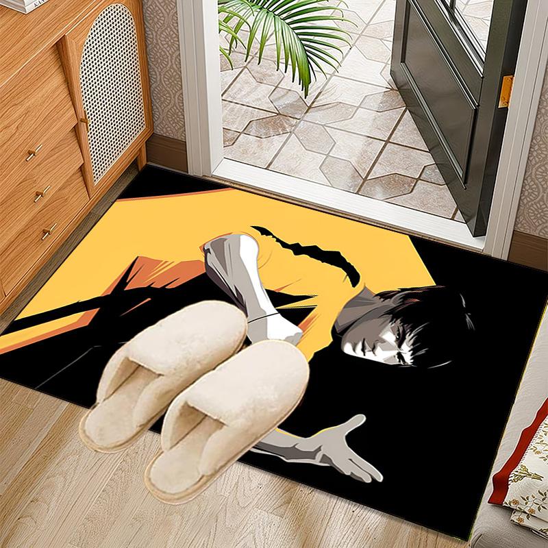 Dynamic Bruce-Lee Pose Rug Office Carpet Non-Slip Mat, Chair Rug Floor Covering for Gaming, Bedroom, Living Room , Home Decor Christmas Gift