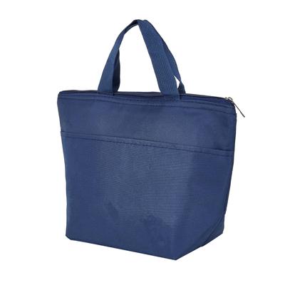 VECELO Lunch Bag 18.5*13*22cm 5L Cold/Heat Insulating Insulated Aluminum Cotton Durable Zipper Type Prevents Staining for Picnic Travel Navy