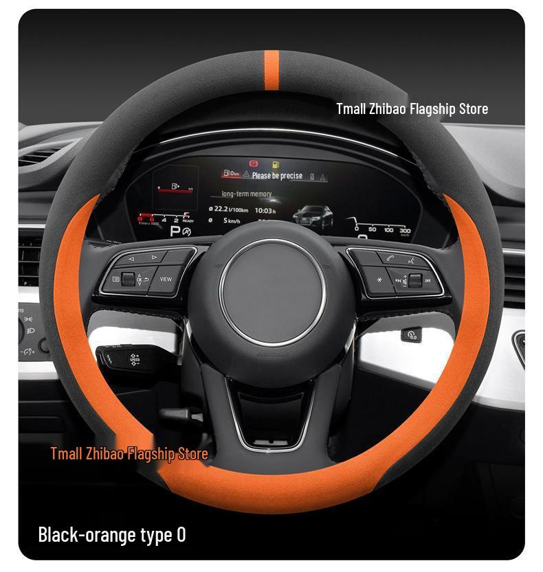 Ultra-thin Non-slip Flannel Steering Wheel Cover for 2024-2026 Toyota RAV4 Wildlander, Winter-Ready