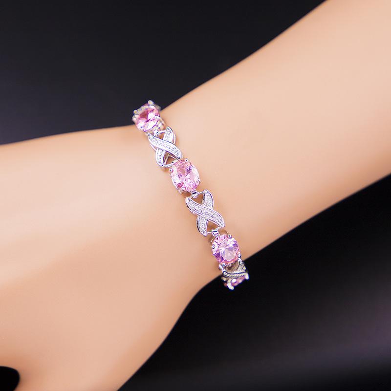 Daily Commuting Versatile Colorful Treasure Bracelet for Women European and American Inlaid Zircon Bracelet That Does Not Fade