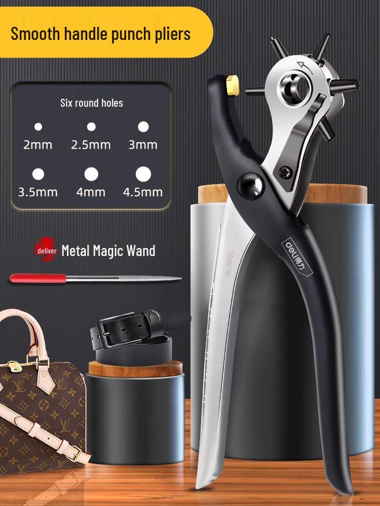 Labor-Saving Leather Hole Punching Pliers for Belts and Straps
