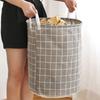 Household Clothes Toys Storage Basket Cotton Linen Dirty Clothes Baskets Laundry Organizer  Home
