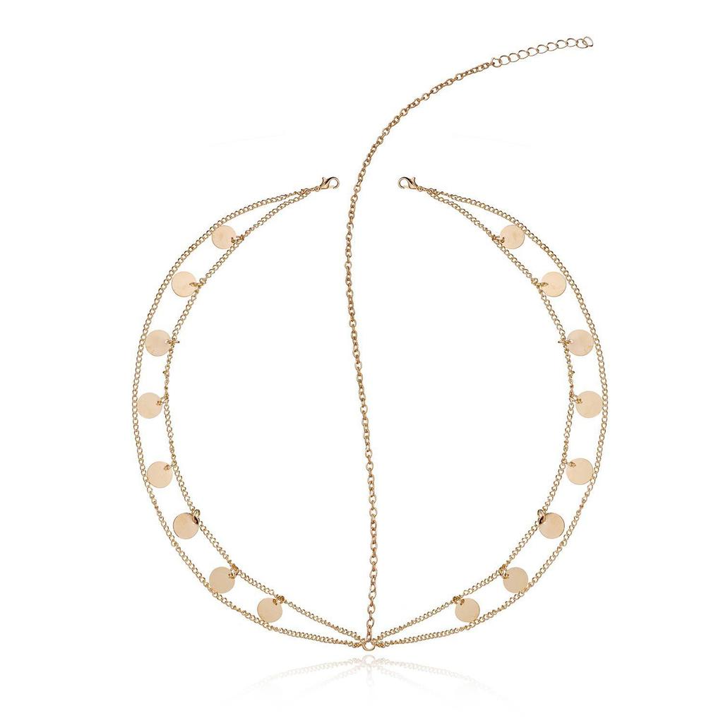 Europe, America, street photography, fashion, super sequins, fringed chain headgear, head chain