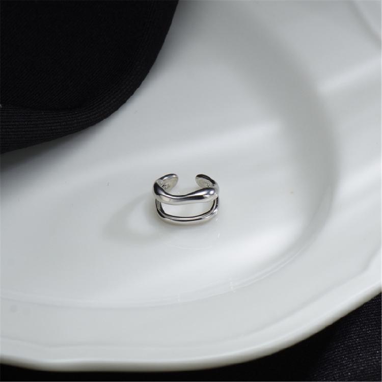 Elegant Irregular Double-Layer Line Ear Clip Comfortable Ear Bone Cuff Unisex Earrings Adornment Unique Christmas Gift