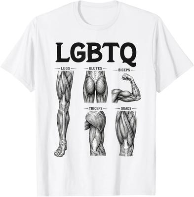 LGBTQ Legs Glutes Biceps Triceps Quads Gym Lover Workout T-Shirt