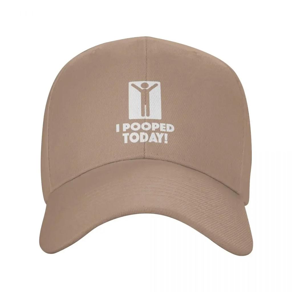Custom Punk I Pooped Today Baseball Cap Women Unisex Breathable Dad Hat Sports Snapback Hats