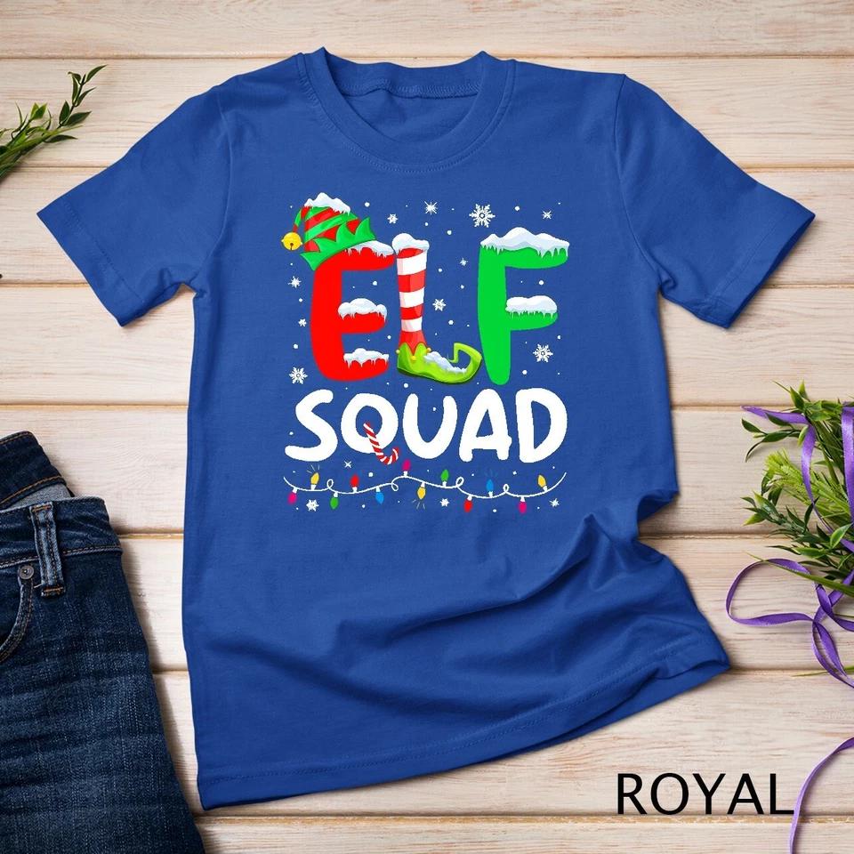 Elf Family Christmas Matching Pajamas Xmas Elf Squad T-Shirt Unisex T-shirt 12 4XL