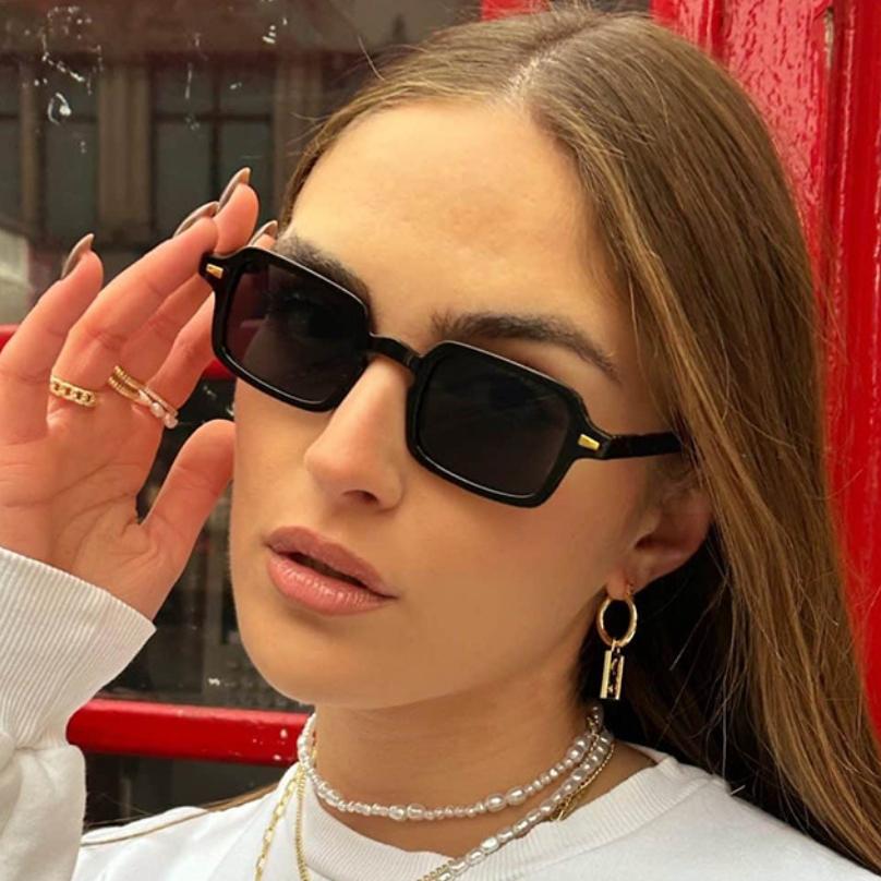 Cool Leopard Pattern Rectangle Frame Sunglasses Fashion Women'S Eyeglasses Men Summer Driving Eyewear Uv400