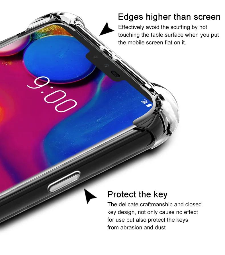 Luksusowe Etui Odporne na Wstrząsy z Poduszkami Powietrznymi LG G8S G8 G7 Fit V50 V40 V30 Thinq Q60 G6 Airbag Pokrowiec TPU LG G7 G8S