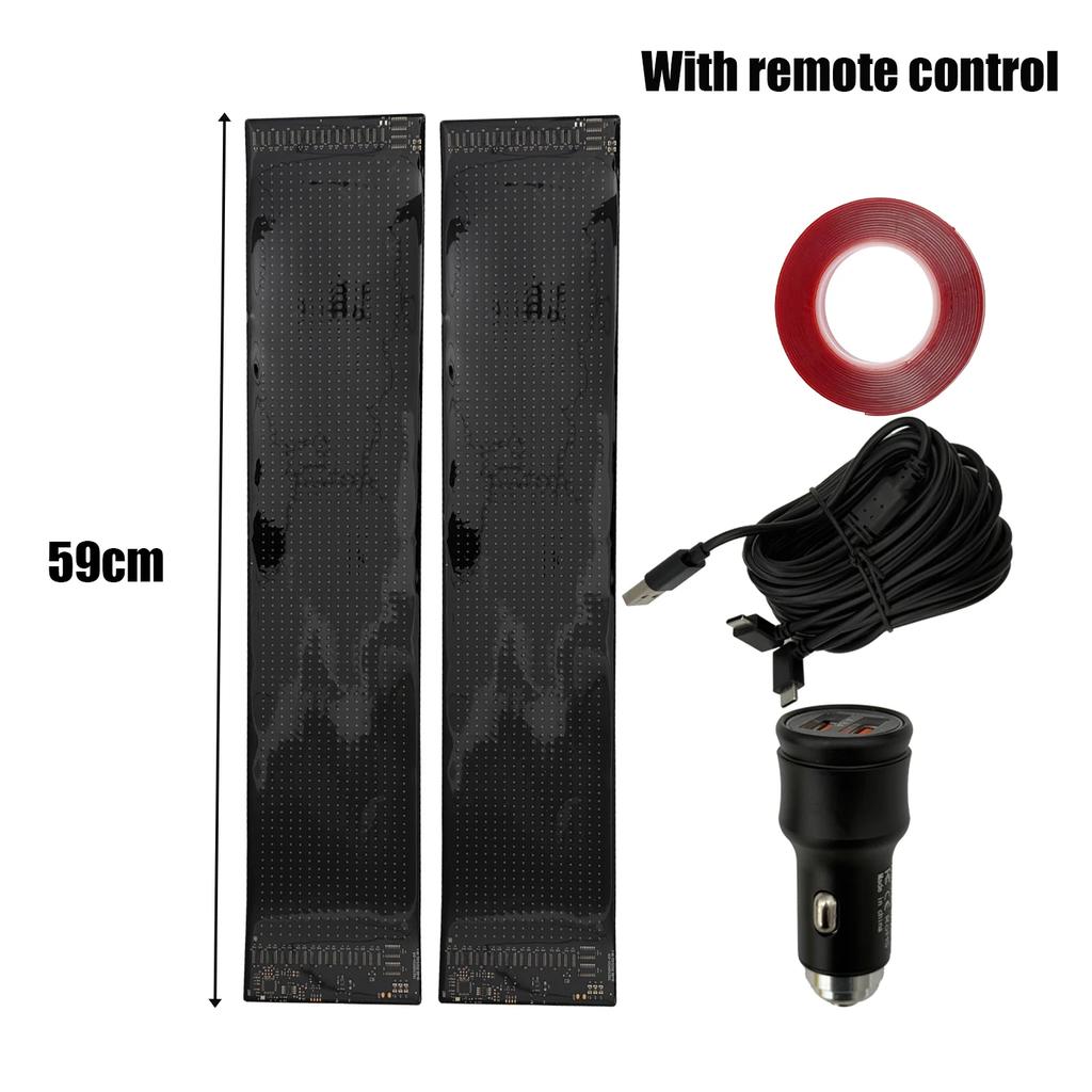 LED Truck Sign Remote Control Scrolling Animation Devil's Eye Flexi Sticker for Car Truck Windshield Stickers LED Display Light