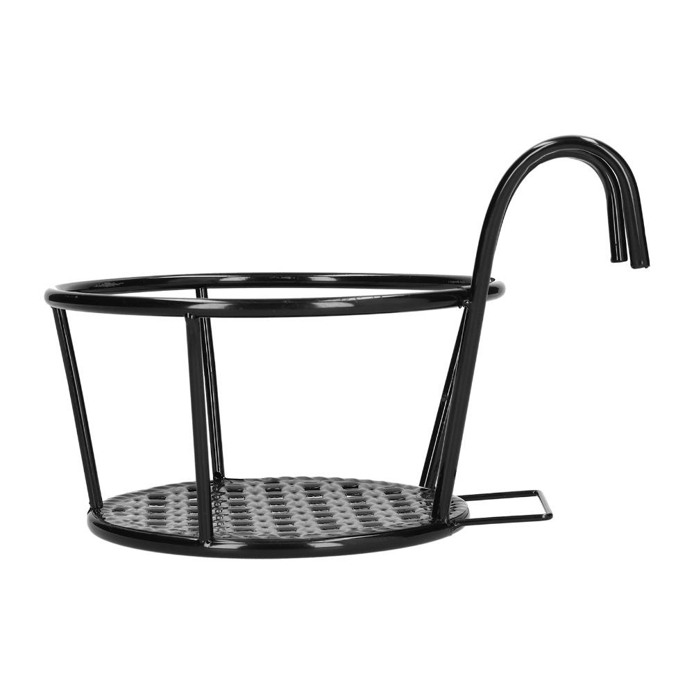 Thick wrought iron construction Flower Pot Holder  Railing hanging chlorophytum & pothos