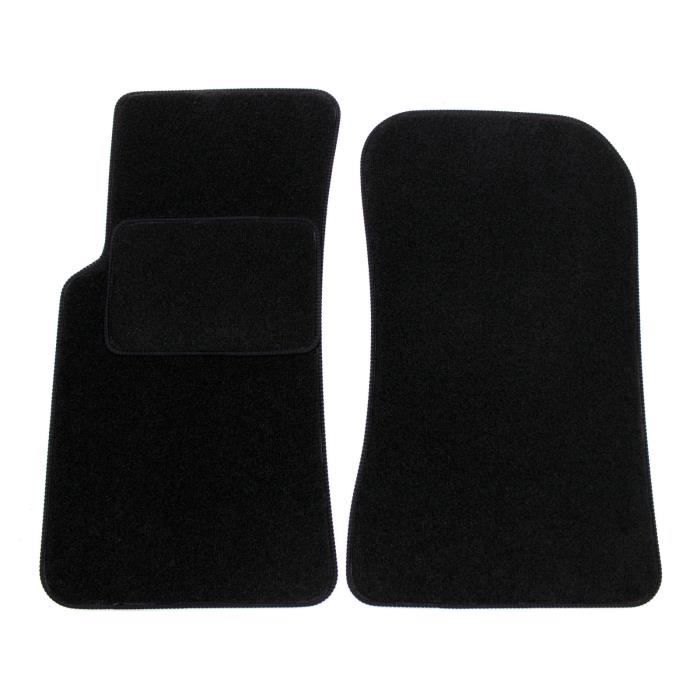 Tapis de sol - Mazda - Miata MX-5 - Velours noir - Ajustement précis - Renforcé pédale