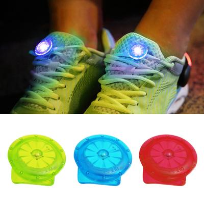 Mini clip redondo para zapatos, luz LED para correr de noche, ciclismo, deporte, lámpara de advertencia brillante