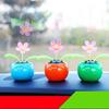 Unique Apple-Shaped Solar Flower Car Decoration Vibrant Swinging Sunflower Dancer Auto Office Home Decoration Accessories