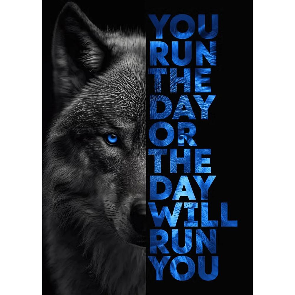 Animal Motivation Poster Panther Lion Motivational Canvas Posters Prints Canvas Painting Focus Conquer Fearless Mural Wall Decor