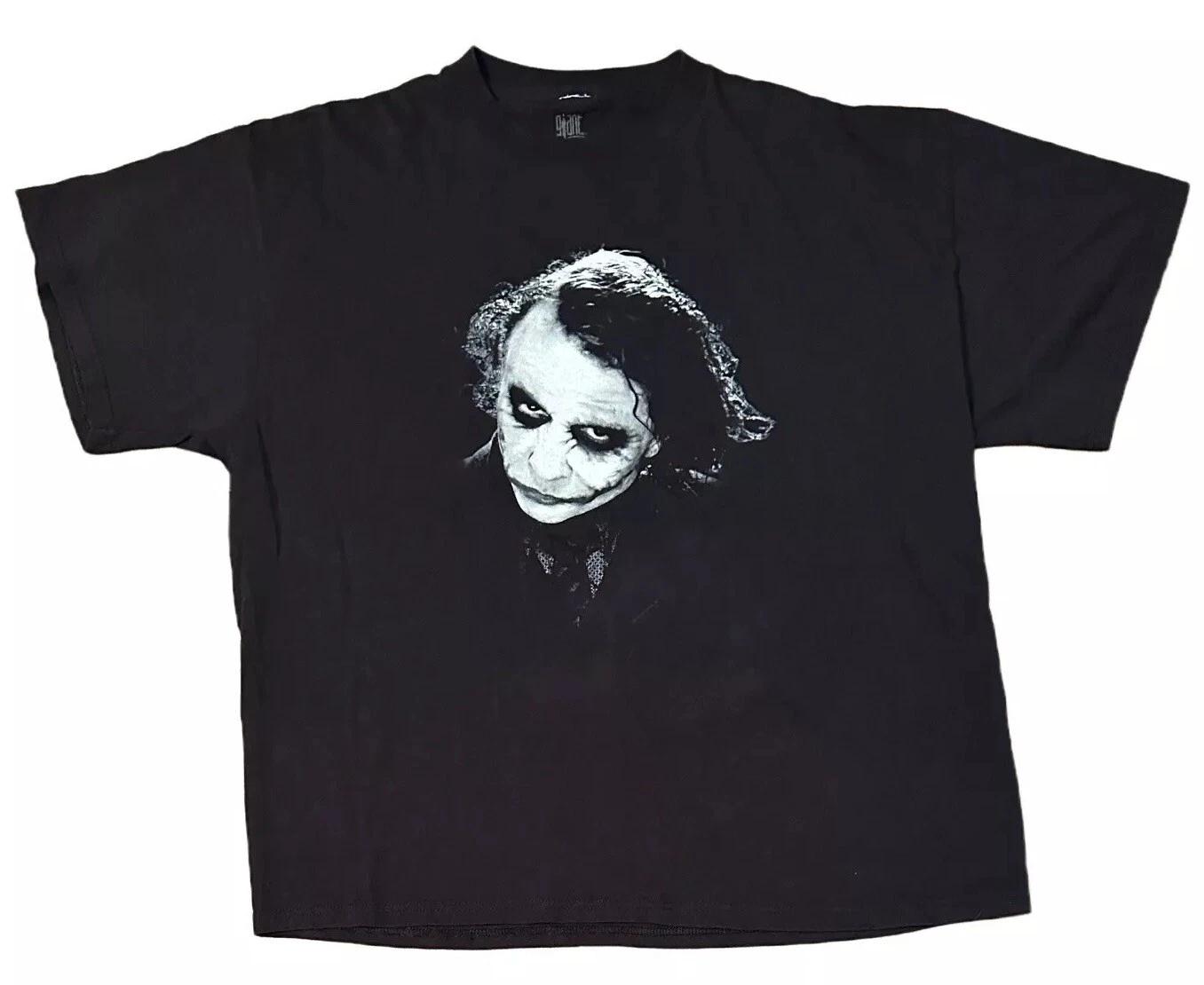 Heath Ledger Joker The Dark Knight Movie Promo 2008 T Shirt Size XL (Giant Tag) 2XL