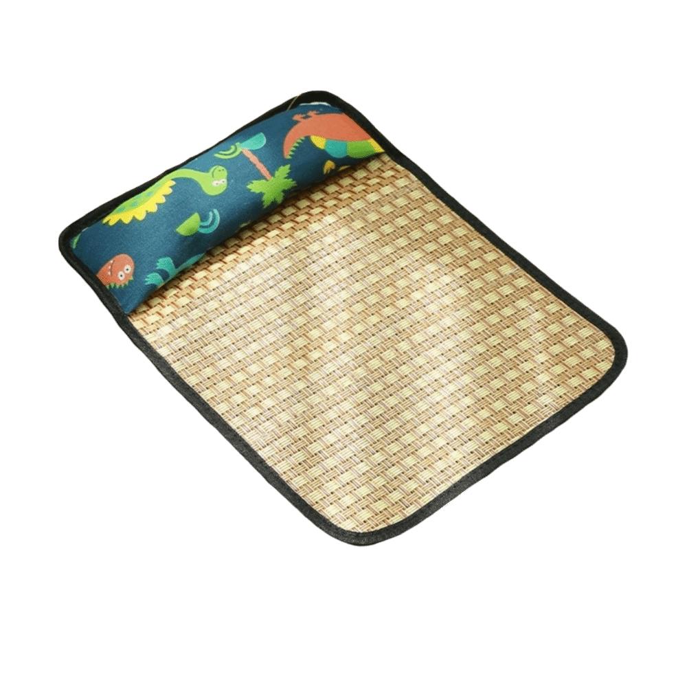 

Rattan Weave Dog Crate Sleep Bed Breathable Cat Cooling Pad Dogs Floor Cushion Crate Mat S темно-синий