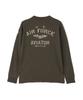 AVIREX HONEYCOMB WAFFLE USAF L/S T-SHIRT 783-5230030 charcoal 2XL