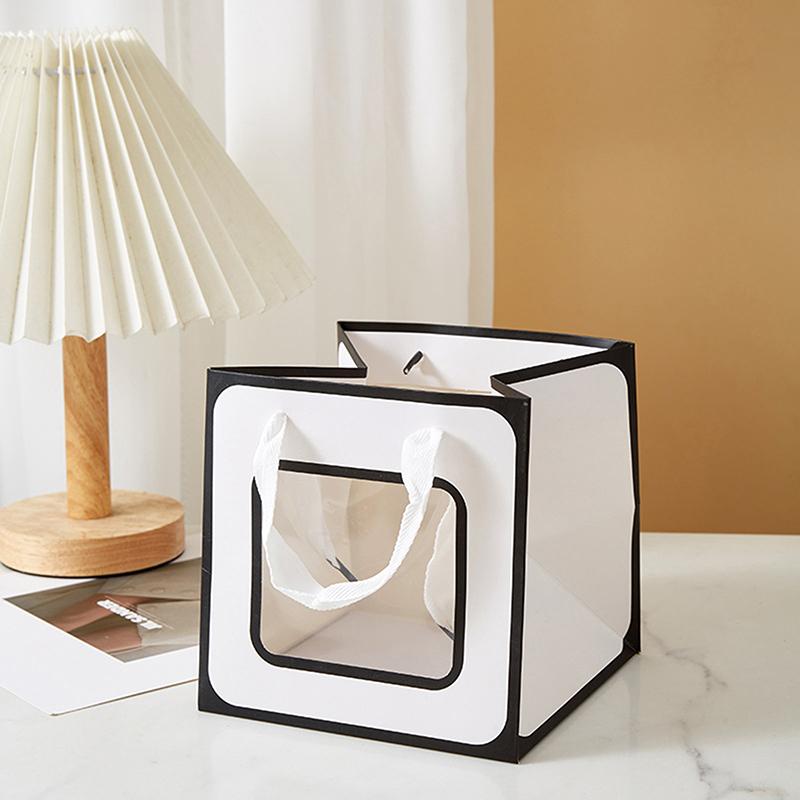 

Креативная сумка-тоут, портативная складная подарочная коробка с прозрачным окошком, коробки для упаковки подарков, подарочный пакет для свадьбы, дня рождения
