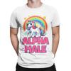 Unisex Unisexs T-Shirt Alpha Male Einhorn Mode Baumwolle T-Shirt Kurzarm Lustiges Meme T-Shirt Rundhals Oberteile Neue Ankunft