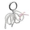 Stylish Bowknot Keychain Fashionable Heart Bag Pendant Phone Charm Keyring Elegant Accessory for Girls and Ladies