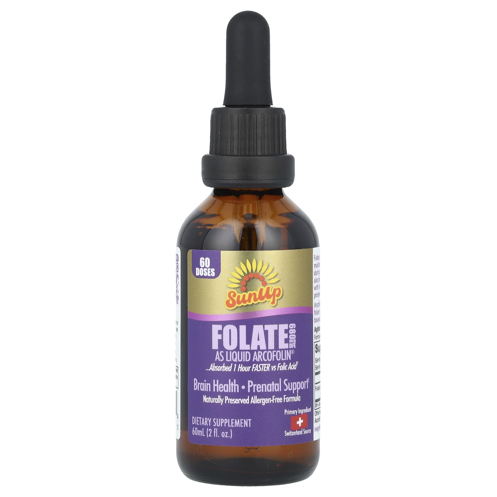 

Folic Acid in Liquid Arcofoline Form, 680Mcg Dfe, 60Ml(2Fl Oz)