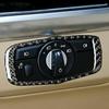 Bright Carbon Fiber Headlamp Switch Button Control Decor For BMW X5 E70 X6 E71