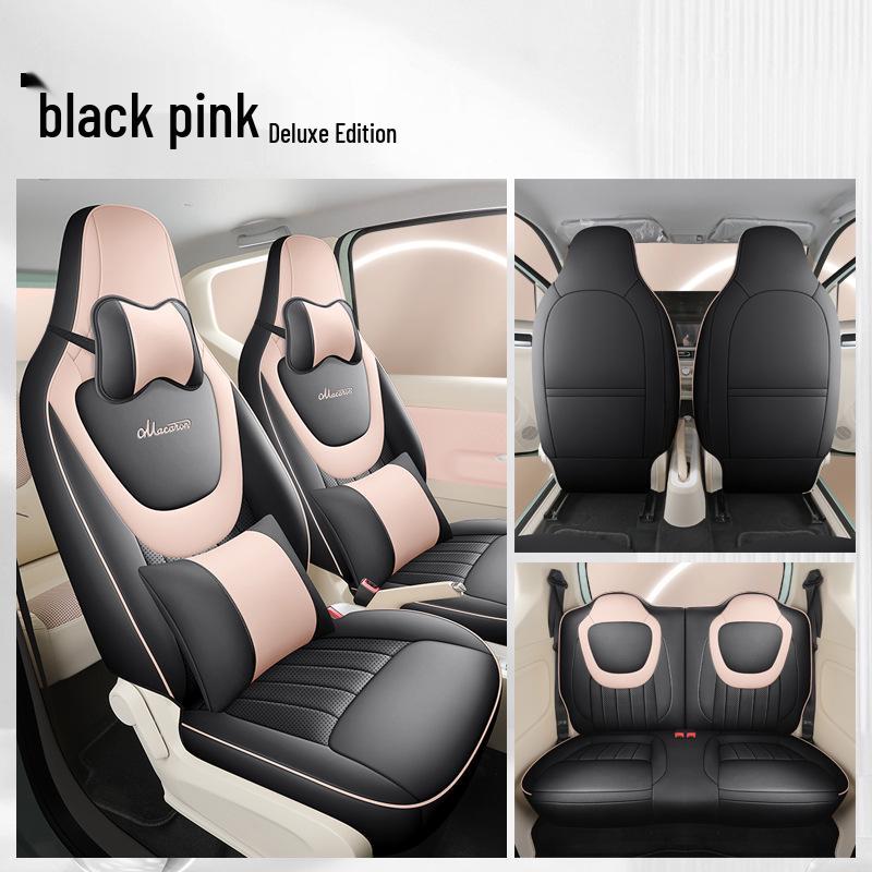 2024 Wuling Hongguang MINI Macaron Car Seat Cover, Third Gen, Cartoon Design, Universal Fit, Full Coverage for All Seasons, 170km.