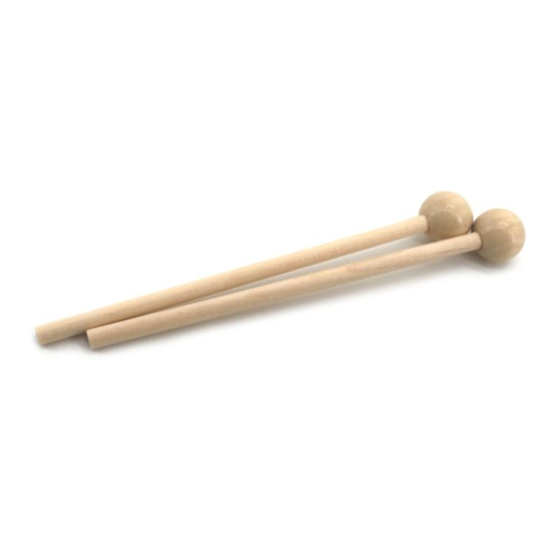 2pcs Ethereal Drumsticks Round Head Drum Sticks Hammer Durable Wooden Handle Drum Mallet Stick Small Musical Drumsticks