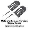 1Pack Metric and Imperial Thread Screw Gauge Clear Scale Thread Gauge for Accurate Measurement In Stainless Steel