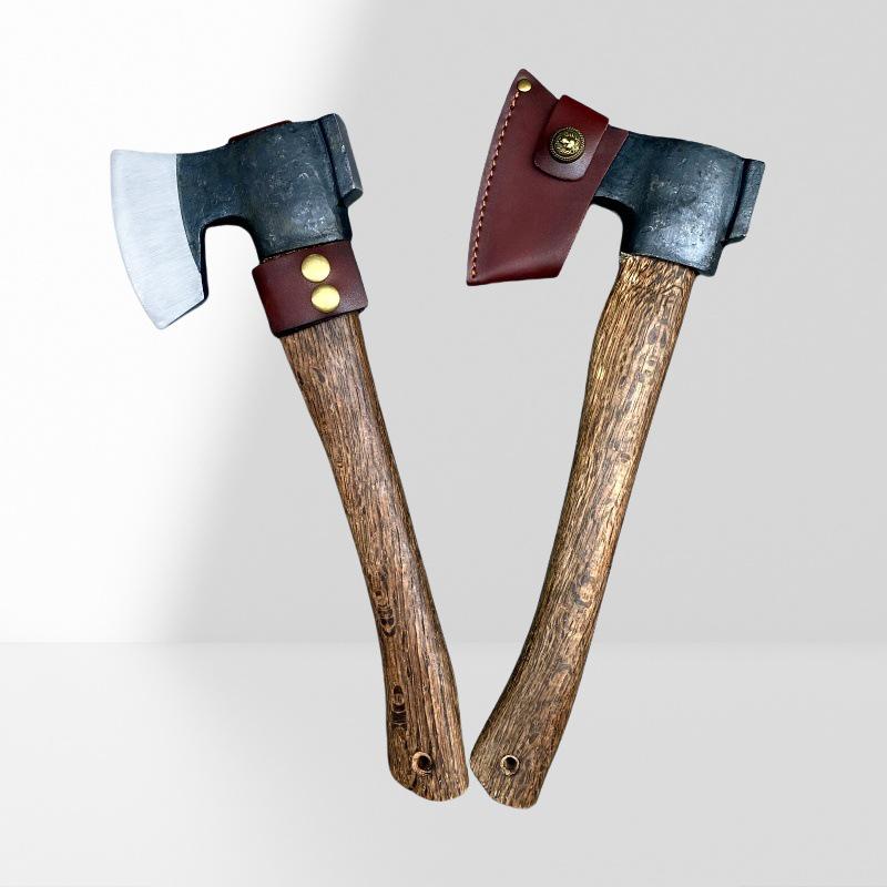 All-Steel Survival Axe: Forged for Chopping, Deboning, and Wood Cutting