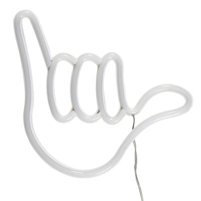 Hand-Shaped Led Neon Lamp, White, Usb