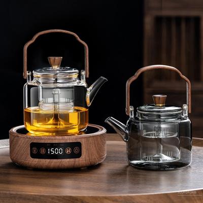 Τσαγιέρα Γυάλινη Ατμομάγειρας και Μαγείρεμα Οικιακή Ηλεκτρική Κεραμική Σόμπα Νέο Σετ Τσαγιού Καρυδιάς Τσαγιέρα