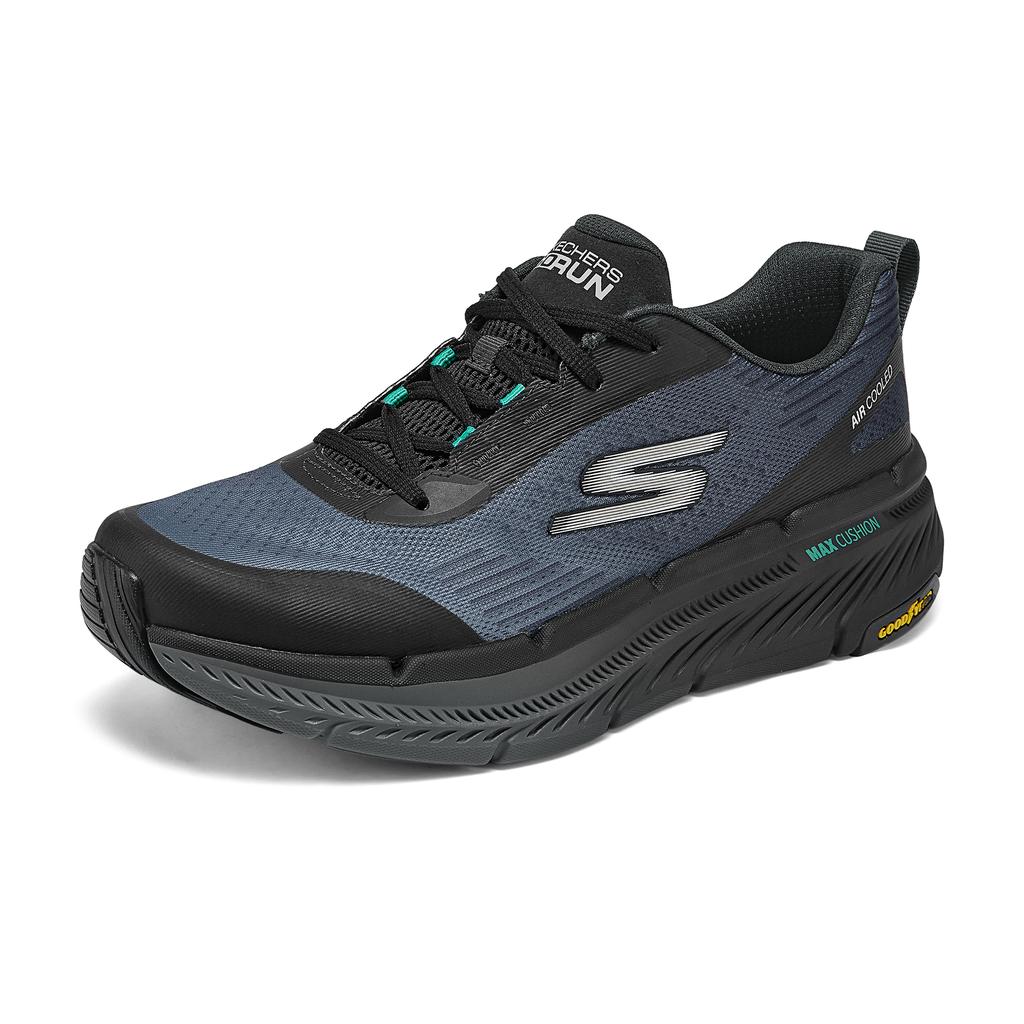 Skechers Lightweight Cushioning Support Running Shoes Men Sneaker Black 220530-BKGY