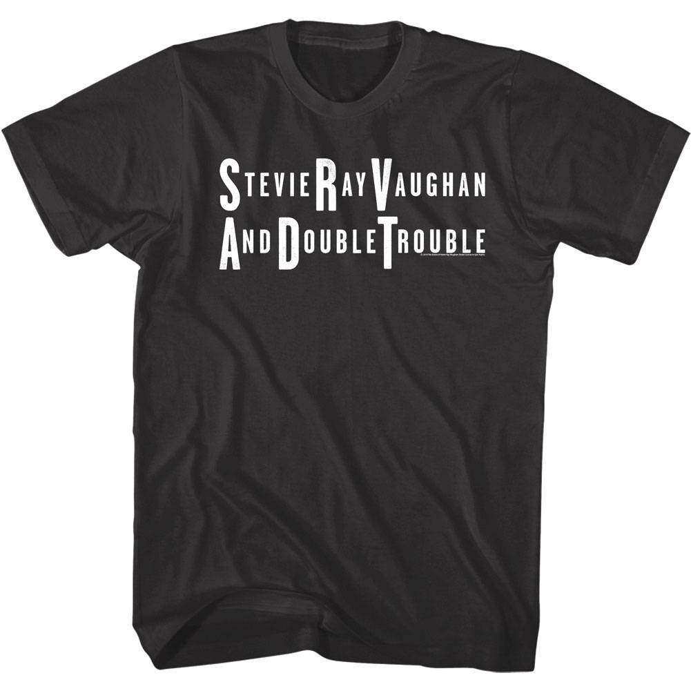 Stevie Ray Vaughan and Double Trouble Logo Men T Shirt XXXL