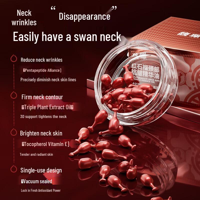 Fupei Red Pomegranate Anti-Wrinkle Neck Essence Oil